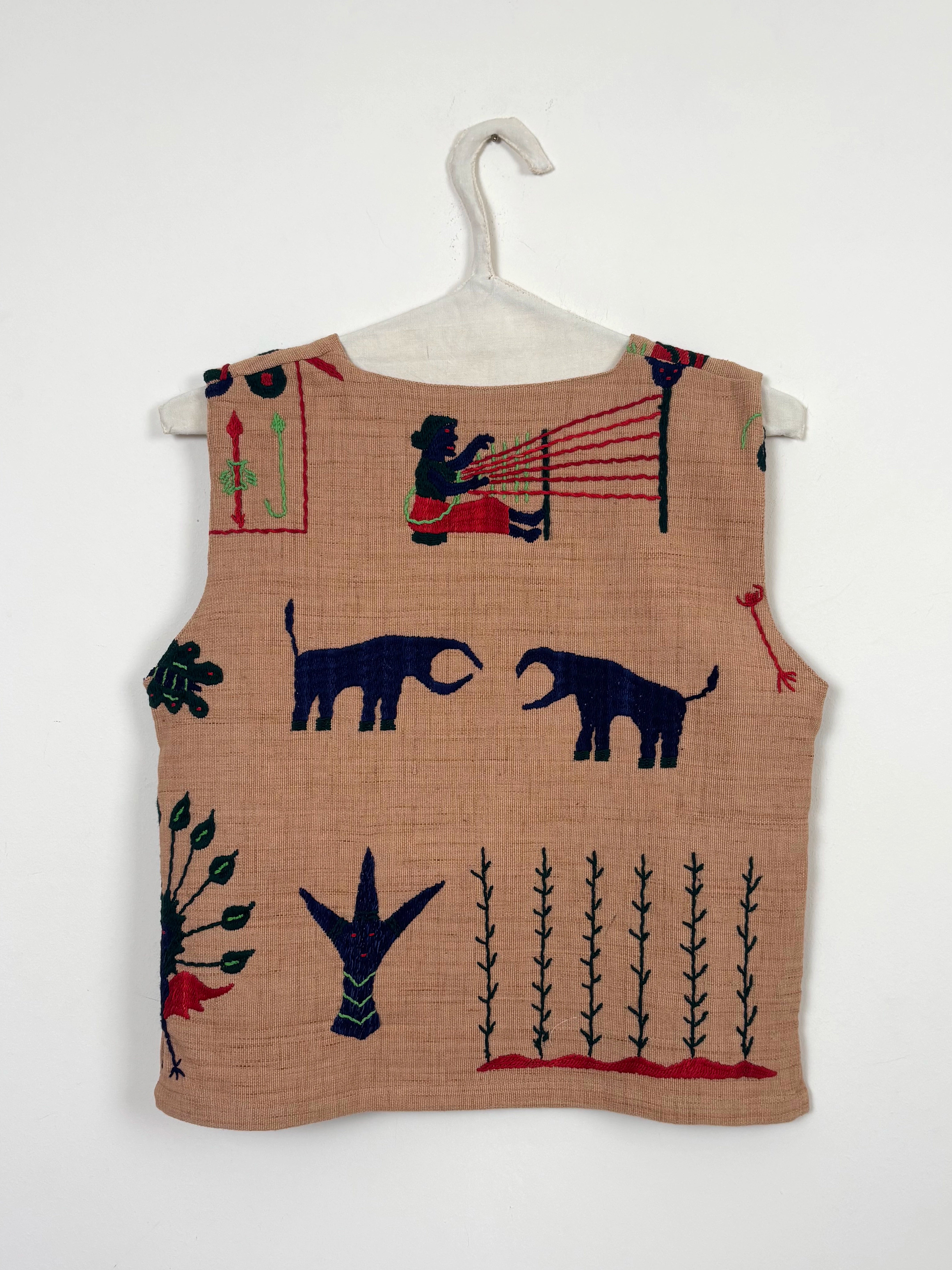 Two masks scene vest