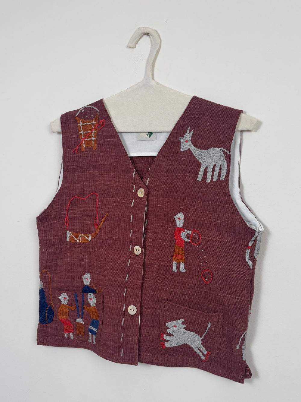 Grey animals scene vest (Large size)