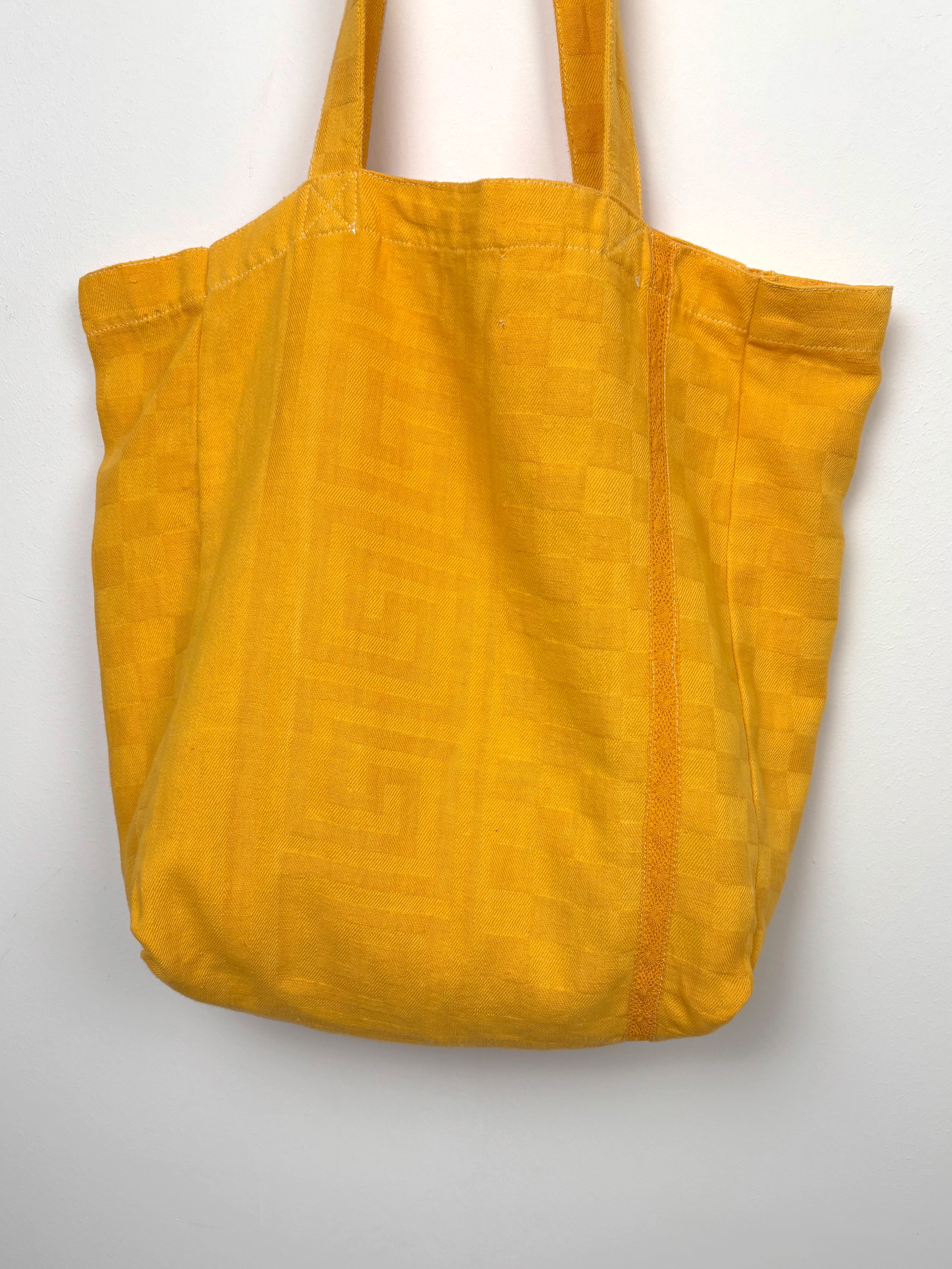 Yellow dyed hemstitch bag