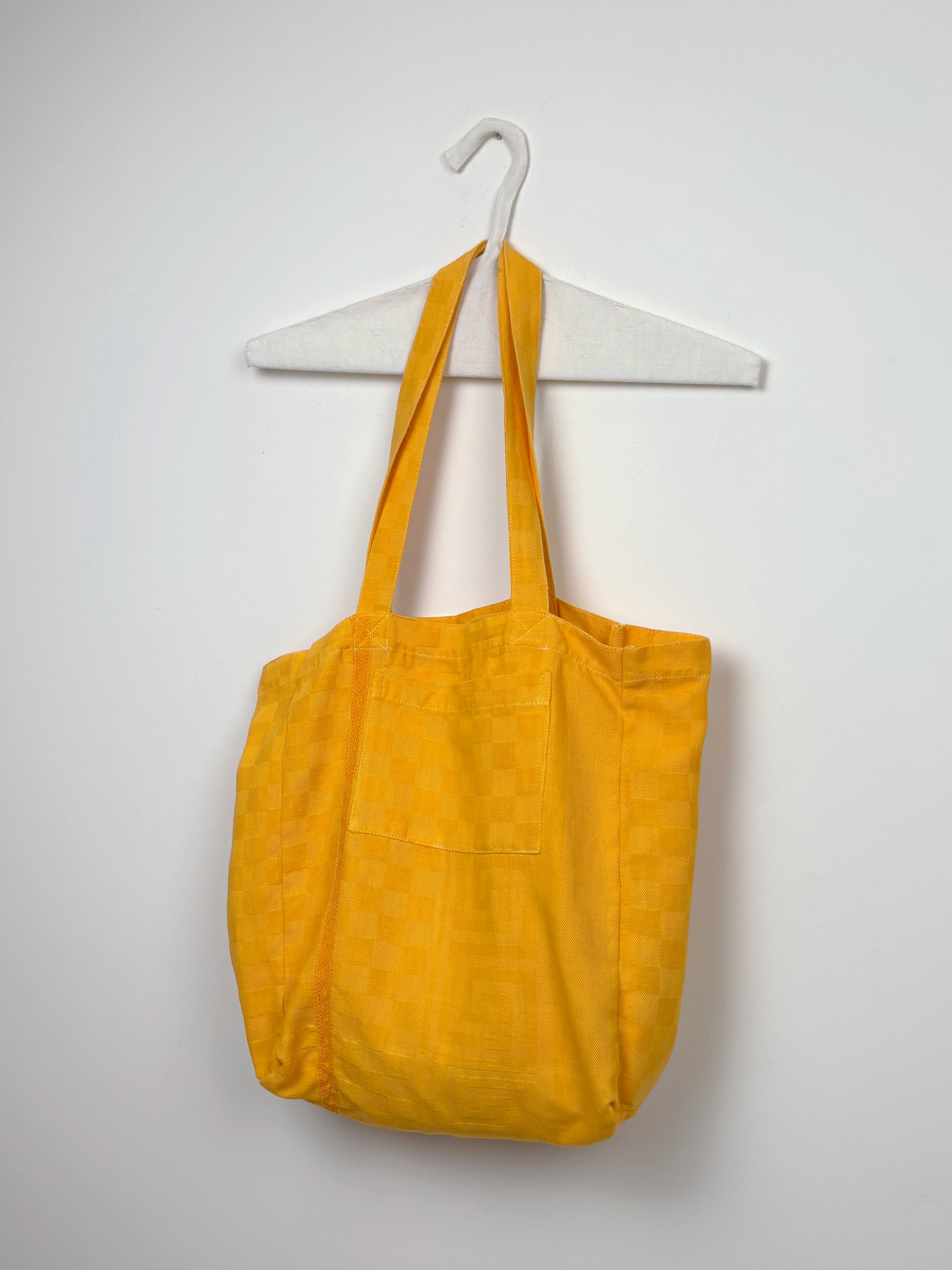 Yellow dyed hemstitch bag