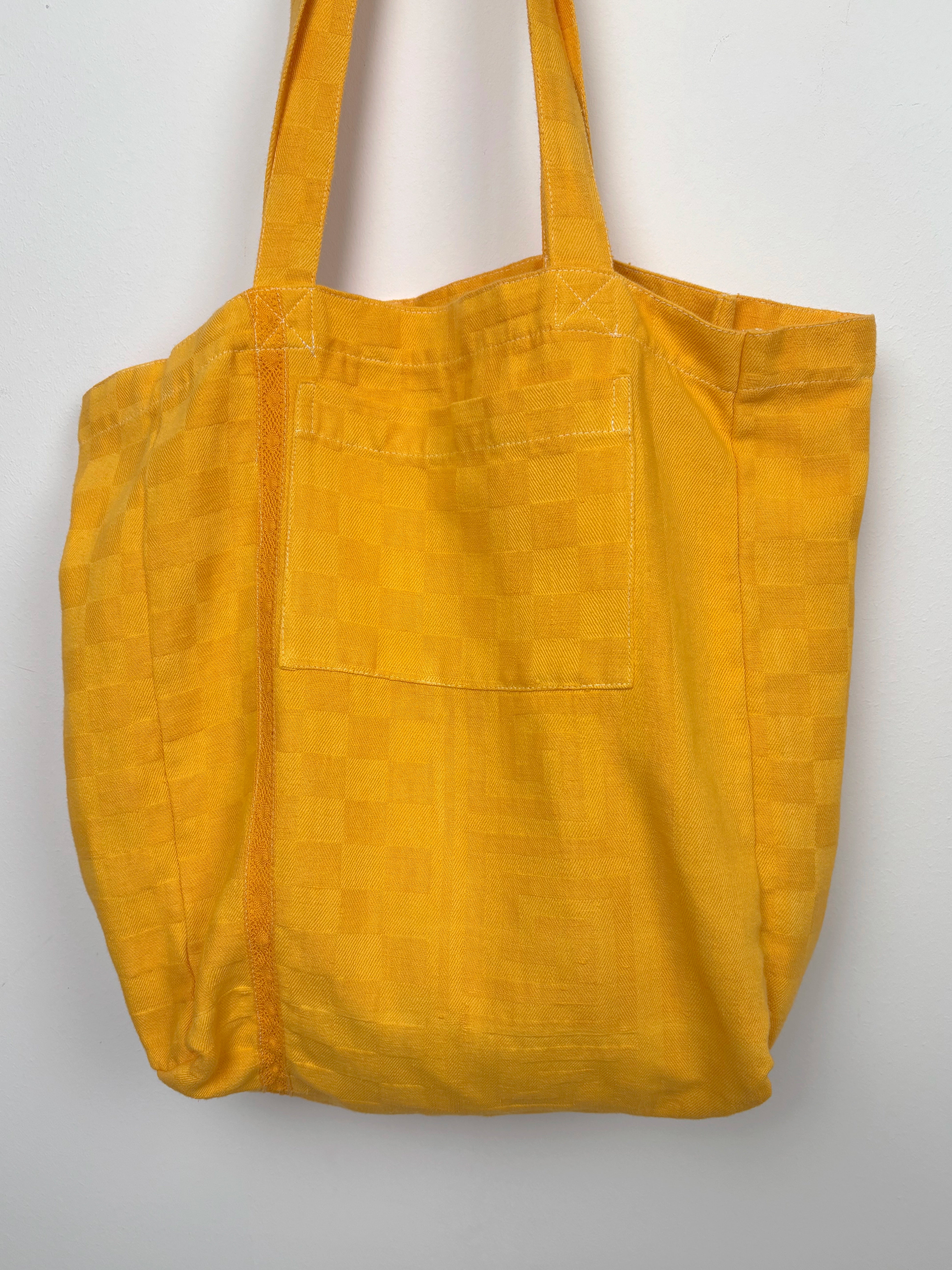 Yellow dyed hemstitch bag