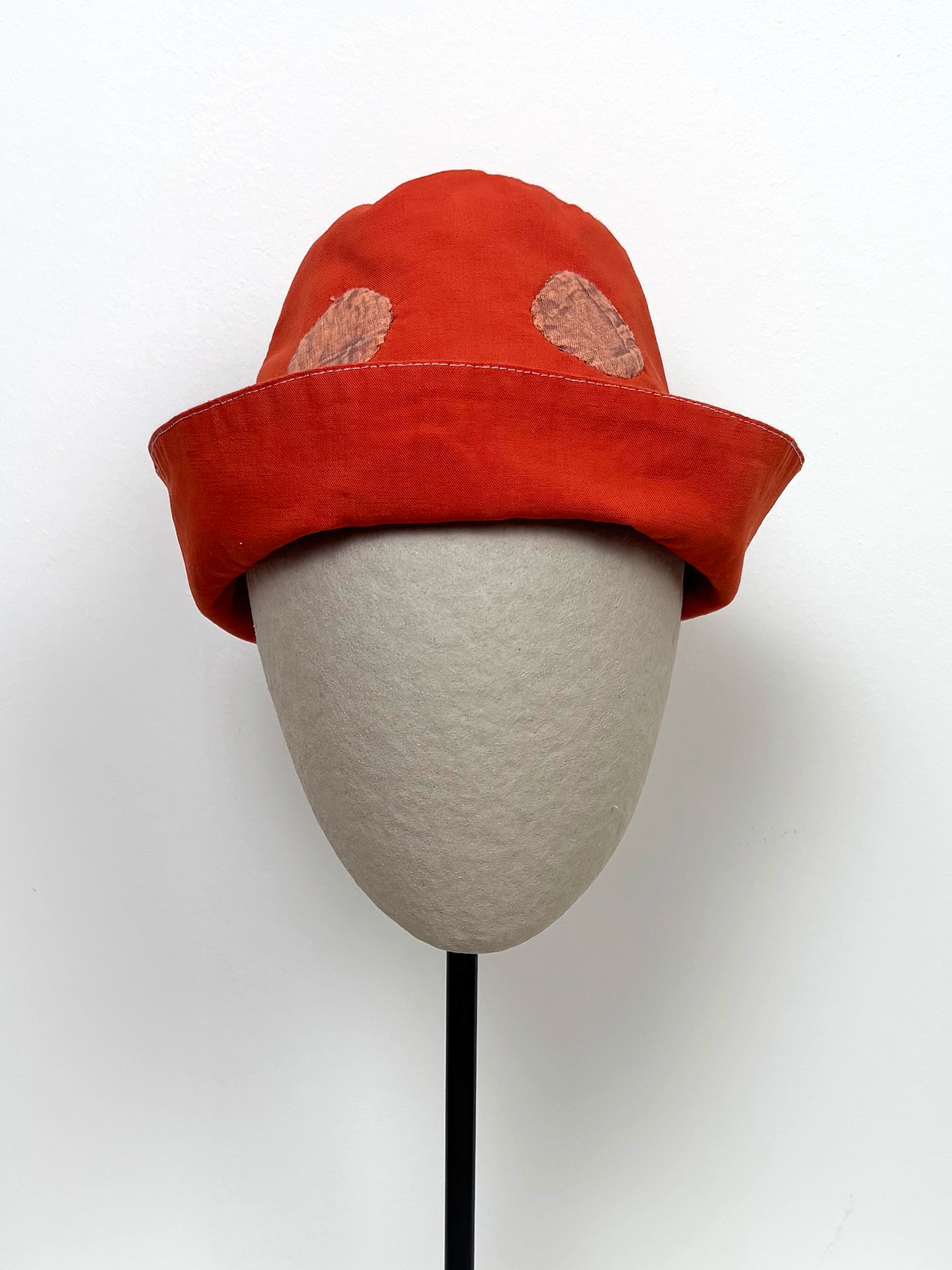 Orange polka-dot bucket hat - Limited edition
