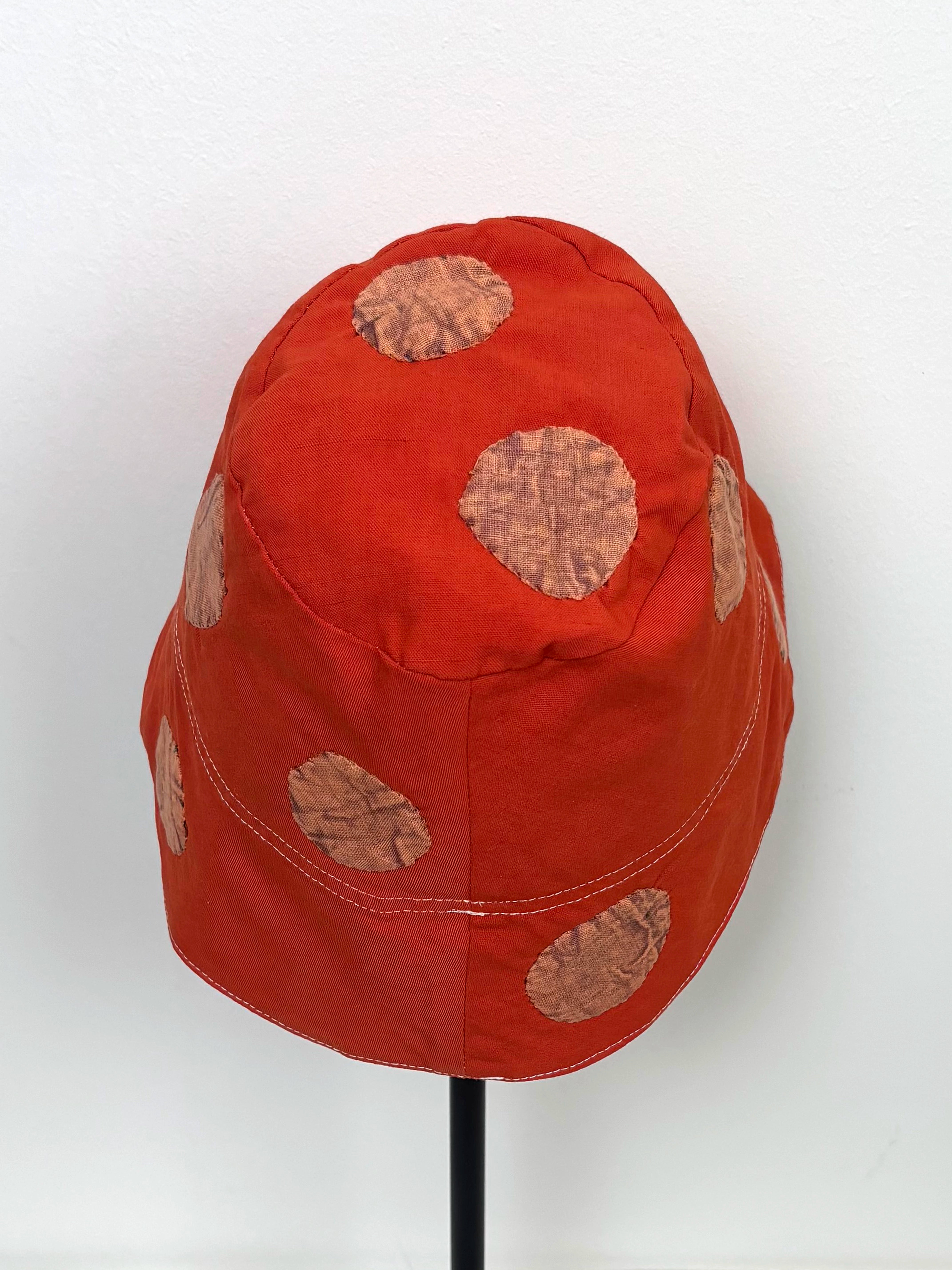 Orange polka-dot bucket hat - Limited edition