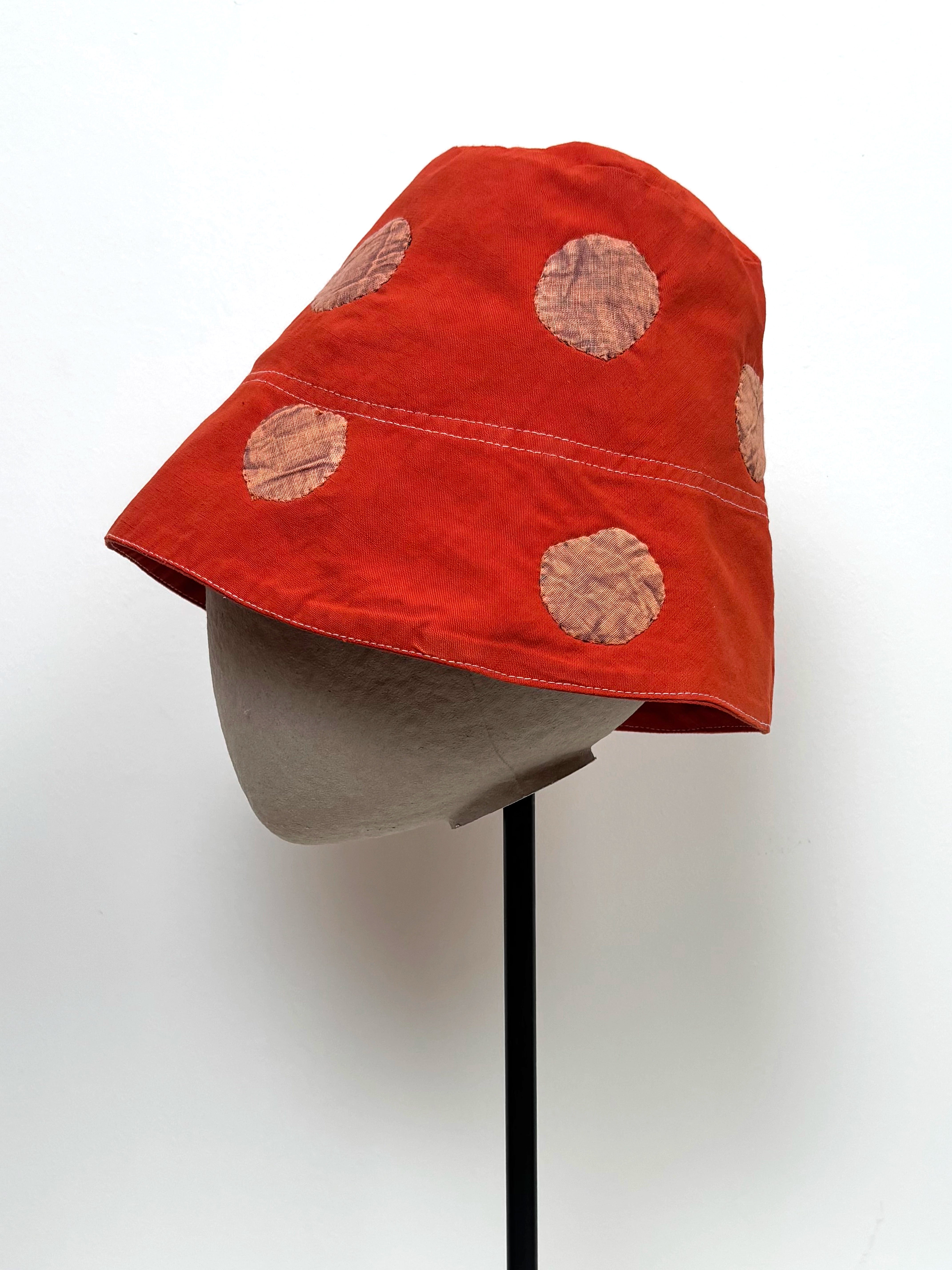 Orange polka-dot bucket hat - Limited edition